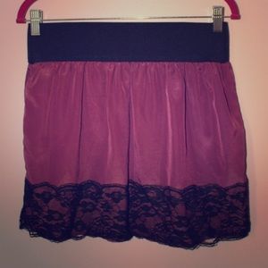 Lace accent skirt